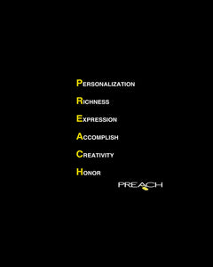 P R E A C H in Acronym form
