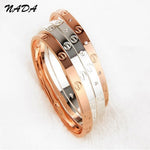 Trendy Crystal Rose Gold Silver Bracelet for Women Bangle Lover Bracelet Jewelry Titanium Love Bracelet Bangle Pulseiras B17008 Trending products - August 2018 - MORILLO ENTERPRISE 