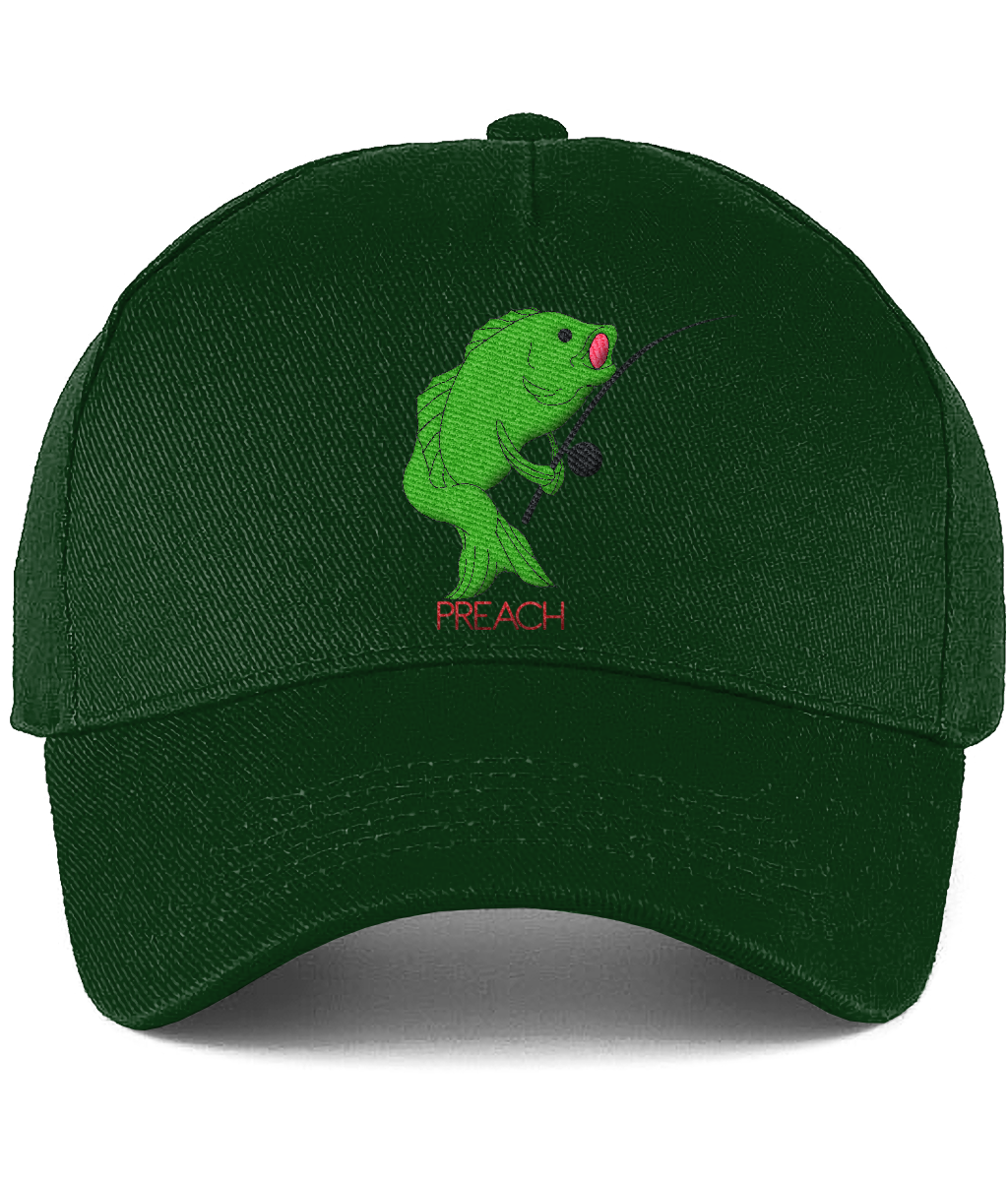 Bass Fish Brushed Twill Cap Embroidered Hats - MORILLO ENTERPRISE 