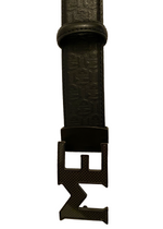LOGO EMBOSSED LEATHER BELT W/ ME CARBON FIBER BUCKLE Accessories - MORILLO ENTERPRISE 
