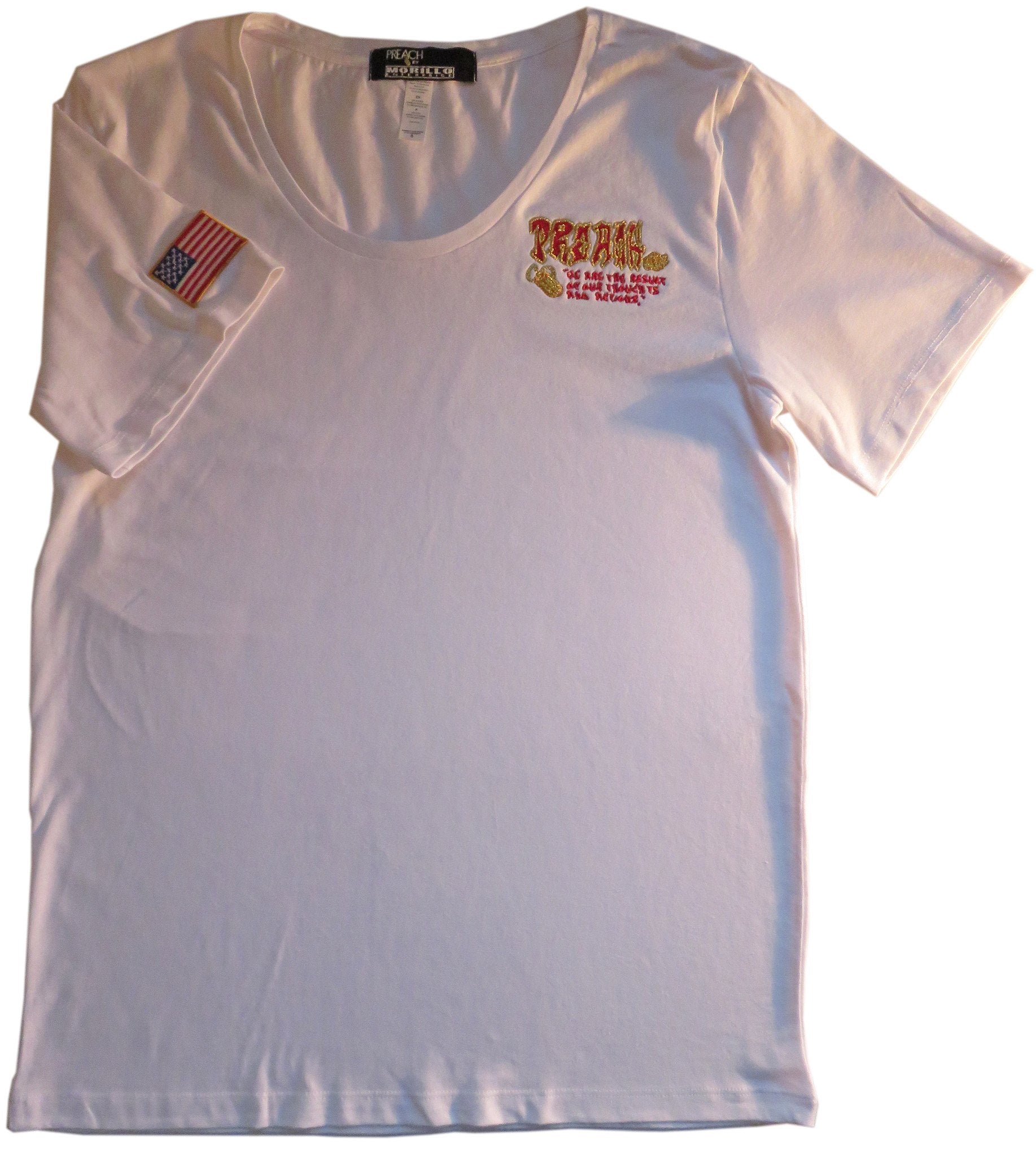 Morillo Enterprise Graffiti Art Embroidered Wide Neck T-Shirt