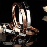 Trendy Crystal Rose Gold Silver Bracelet for Women Bangle Lover Bracelet Jewelry Titanium Love Bracelet Bangle Pulseiras B17008 Trending products - August 2018 - MORILLO ENTERPRISE 