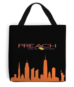 PREACH NYC SKYLINE CANVAS TOTE BAG Homeware, Accessories - MORILLO ENTERPRISE 