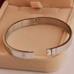 Trendy Crystal Rose Gold Silver Bracelet for Women Bangle Lover Bracelet Jewelry Titanium Love Bracelet Bangle Pulseiras B17008 Trending products - August 2018 - MORILLO ENTERPRISE 